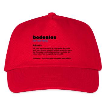 Bodenlos – Wenn’s wirklich zu viel ist - Kinder Basecap - Rot - Vorne