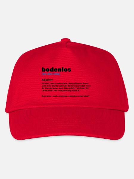 Bottomless – When it's really too much - Kids’ Baseball Cap - red