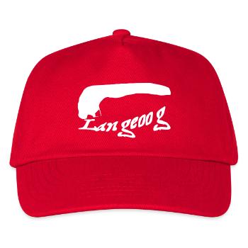 Langeoog Tattoo - Kinder Basecap - Rot - Vorne