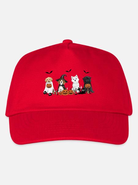 Hunde-Halloween - Kinder Basecap - Rot