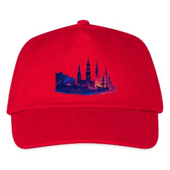 Silhouette de la ville de Hambourg Cadeau noble galactique - Casquette de baseball Enfant - rouge - Devant