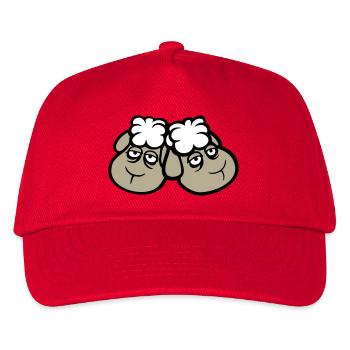 Sheep Couple Tired Sad Sleepy Exhausted Friend - Kids’ Baseball Cap - red - Front