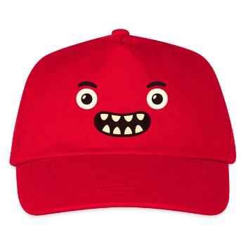 Monster Face - Kids’ Baseball Cap - red - Front