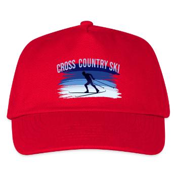 Cross-country skiing - Kids’ Baseball Cap - red - Front