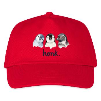 Lustiges Geschnatter von Pinguinen - Kinder Basecap - Rot - Vorne