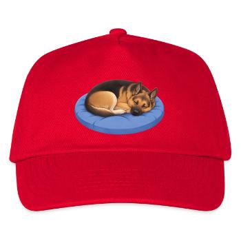 German Shepherd Relax, Chill, Lie - Kids’ Baseball Cap - red - Front