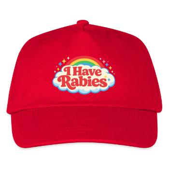 Ich habe Tollwut - Kinder Basecap - Rot - Vorne