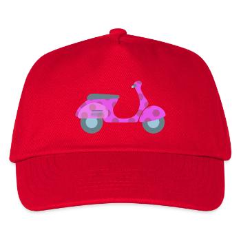 Roller Dots Punkte Frühling Italien Lebensfreude - Kinder Basecap - Rot - Vorne