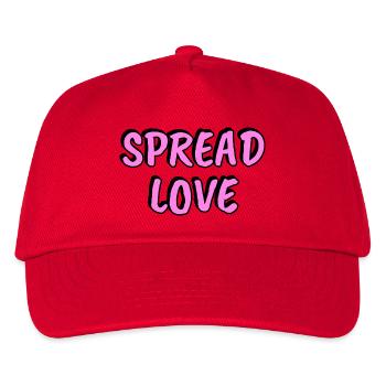Spread Love — Pink  - Kids’ Baseball Cap - red - Front