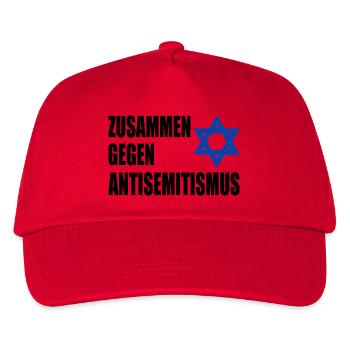 zusammen gegen antisemitism - Kinder Basecap - Rot - Vorne