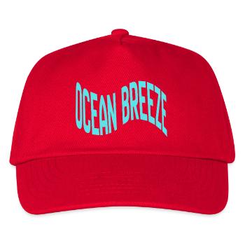 Typographie courbe de la brise océanique - Casquette de baseball Enfant - rouge - Devant
