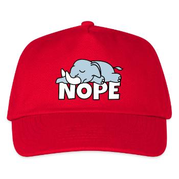 Lazy Elephant Nope Not Today Lazy Africa - Kids’ Baseball Cap - red - Front