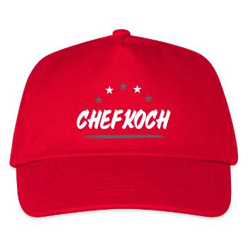 Chefkoch Kochen - Kinder Basecap - Rot - Vorne