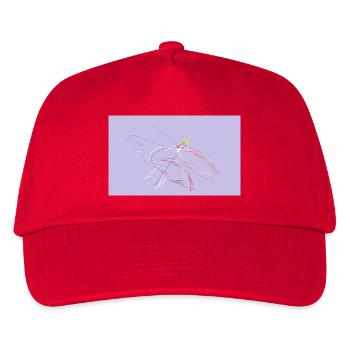 He didn't want to be late.... - Casquette de baseball Enfant - rouge - Devant