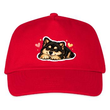 Gemütlicher finnischer Lapphund - Kinder Basecap - Rot - Vorne