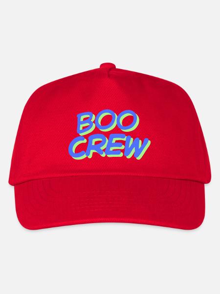 Boo Crew Bold Halloween Tee - Kinder Basecap - Rot