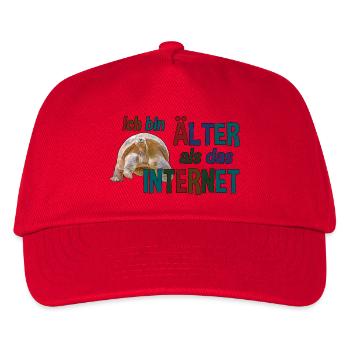 Älter als das Internet - Schildkröte - Kinder Basecap - Rot - Vorne