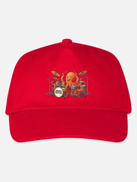 Octopus Drum Groove Masters - Kinder Basecap - Rot
