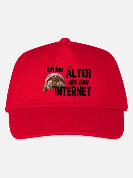 Ich bin älter als das Internet - Schildkröte - Kinder Basecap - Rot