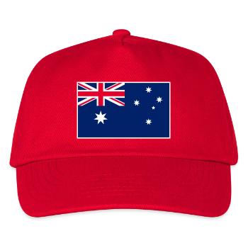 Australia Flag Classic Frame - Kinder Basecap - Rot - Vorne