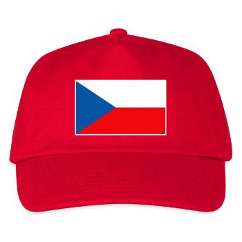 Czech Republic Flag Classic Frame - Kinder Basecap - Rot - Vorne