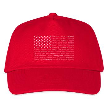 USA 50 States Flag - Kinder Basecap - Rot - Vorne