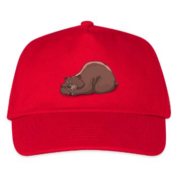 Bär müde - Kinder Basecap - Rot - Vorne