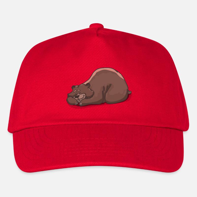 Der schlafende Bär - Kinder Basecap - Rot