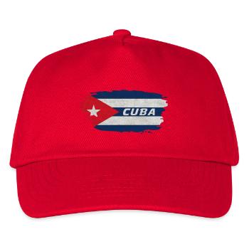 Kuba Flagge / Karibik Havanna Geschenk - Kinder Basecap - Rot - Vorne