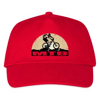 MTB Bike - Kinder Basecap - Rot - Vorne