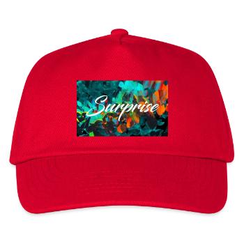 Surprise Colorée Feuillages Script - Casquette de baseball Enfant - rouge - Devant