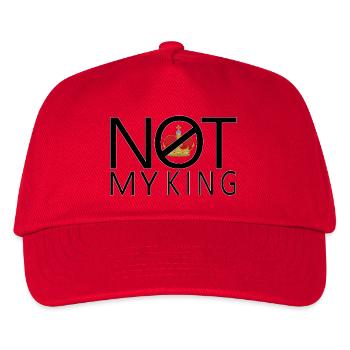 Nicht mein König - Kinder Basecap - Rot - Vorne