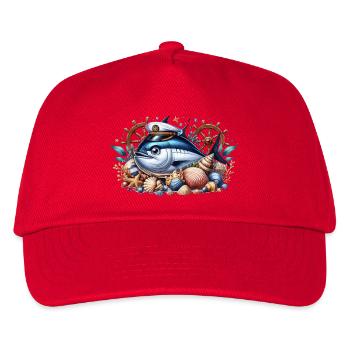 Kapitän Thunfisch - Kinder Basecap - Rot - Vorne