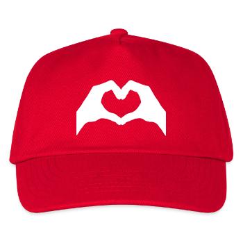 Heart Hand Sign Heart Hand Gesture - Kids’ Baseball Cap - red - Front