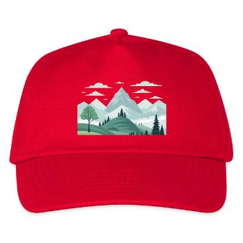 Gebirge - Kinder Basecap - Rot - Vorne