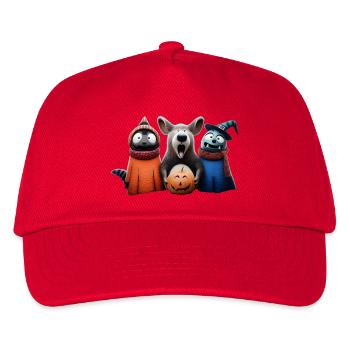 Tollpatschig im Kostüm – Halloween Wooligans - Kinder Basecap - Rot - Vorne