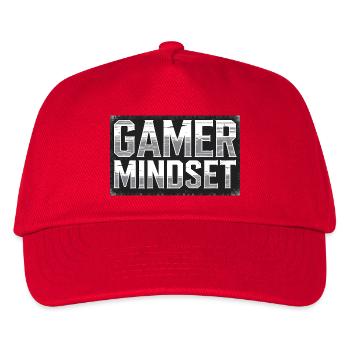 Gamer Mindset Typografie, Liebe Gaming - Kinder Basecap - Rot - Vorne