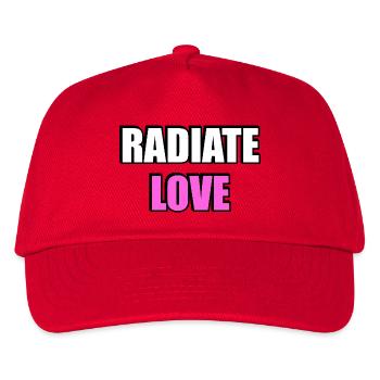 Radiate Love Bold Typography - Kids’ Baseball Cap - red - Front