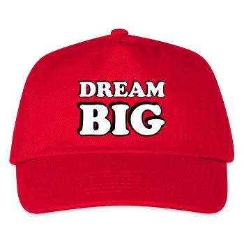 Dream Big Bold Typographie - Casquette de baseball Enfant - rouge - Devant
