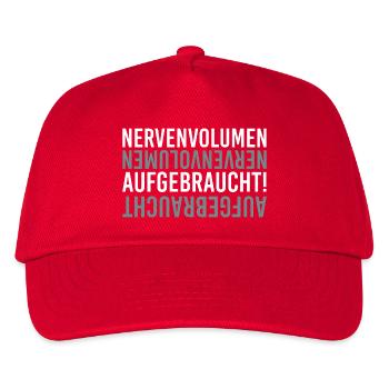 Volume nerveux épuisé - Casquette de baseball Enfant - rouge - Devant