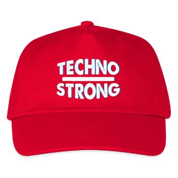 Techno Strong Neon Glitch - Casquette de baseball Enfant - rouge - Devant