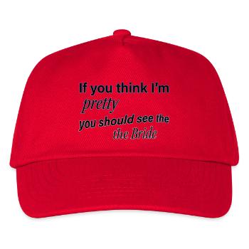 Pretty Bride Quote Tee - Kids’ Baseball Cap - red - Front