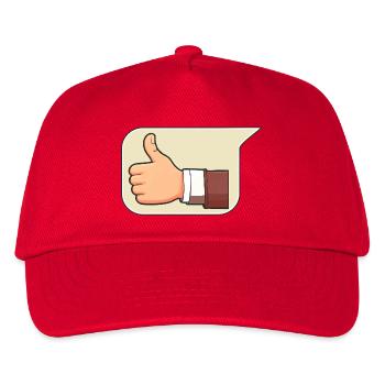Daumen nach oben - Kinder Basecap - Rot - Vorne