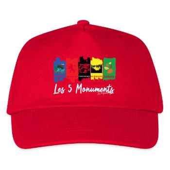 Les 5 Monuments du cyclisme - Casquette de baseball Enfant - rouge - Devant