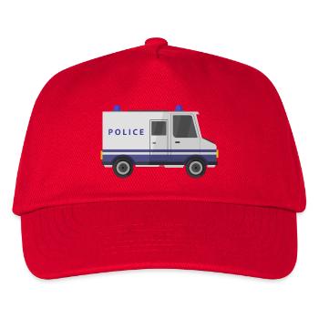 Police van - Kids’ Baseball Cap - red - Front