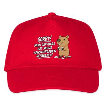 Pardon! Capybara a mangé mes devoirs - Casquette de baseball Enfant - rouge - Devant