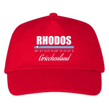 Rhodes - Kids’ Baseball Cap - red - Front