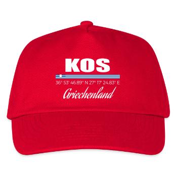 Kos - Kids’ Baseball Cap - red - Front