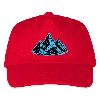 Berge Gipfel Symbol - Kinder Basecap - Rot - Vorne