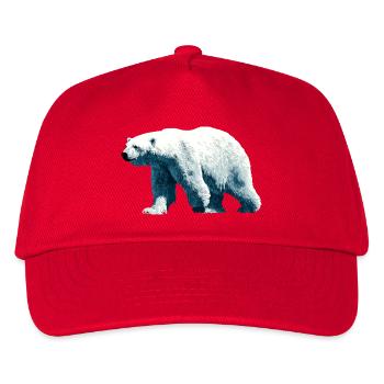 Polar Bär Eisbär - Kinder Basecap - Rot - Vorne